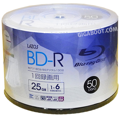 Lazos L-B50P 録画用 BD-R 台湾製