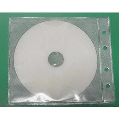 不織布ケース 100P-WH-W 両面収納  4穴 ホワイト DVD/CD用